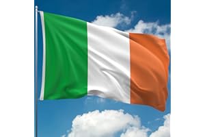 KASKANA Irish Flag – Ireland Flag - Éire tricolour flag - Double Seam - 2 brass eyelets, large 5ft x 3ft