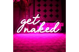 OYCGZV Get Naked Neon Schild Rosa Led Neonschild Wand Schriftzug Neon Sign USB Nackt werden Led Schild für Schlafzimmer Heim Badezimmer Bar Shop Club Store Pub Salon Dekoration Party