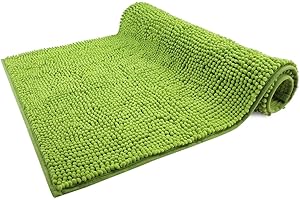 WohnDirect Premium Tappetino da Bagno Verde - Tappetino da Bagno Morbido e Antiscivolo - Microfibra Durevole e Assorbente, Lavabile in Lavatrice - 70 x 120 cm