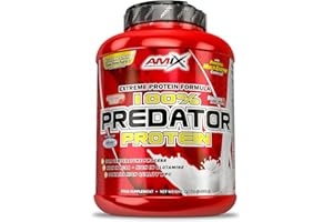 AMIX - Proteínas de Suero de Calidad para Aumentar Masa Muscular - Predator - 2 Kg - Ayuda al Crecimiento Muscular - Libre de Aspartamo - Ideal para Batidos de Proteínas - Sabor Chocolate