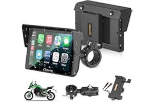 Carpuride W502S PRO Motorcycle GPS Wireless Carplay/Android Auto, 5-calowy wodoodporny ekran dotykowy motocykla, z mocowaniem BM05, Bluetooth Trans, przewodowy kontroler, nawigacja