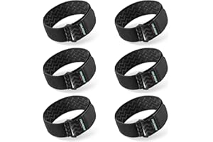 Trilancer Elastyczne paski zaciskowe z antypoślizgowymi paskami, wielofunkcyjne paski na haczyki i pętelki, rozciągliwe paski do przedłużaczy, kabli (36cm*5cm (6 Sztuk))