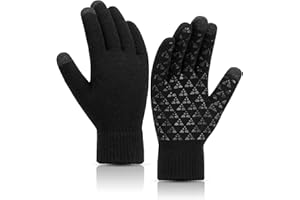 SIMIYA Winter Gloves for Men Women Soft Knit Thermal Gloves Warm Non Slip Touch Screen Glove for Cycling Driving Running