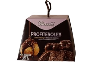 Bauli Pandoro Profiteroles mit Schokolade, italienischer Hefekuchen für Weihnachten, Weihnachtskuchen, Gebäck, 750g