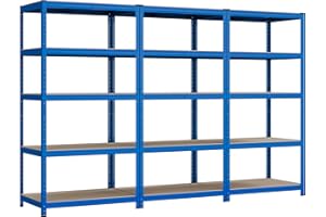 Racking Solutions Heavy Duty Garage Racking 3 Bay MEGA DEAL 200KG Per Shelf (1800mm H x 900mm W x 600mm D)