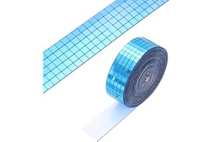 PATIKIL 5x5mm Self Adhesive Mirrors Mosaic Tiles, 3600 Pcs Square Mini Glass Mosaic Disco Tile Sticker for DIY Craft Disco Ball Party Decoration, Light Blue