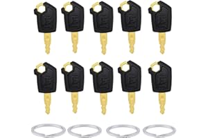 QUFZDOPV 10Pcs Ignition Starter Keys 5P8500 Compatible with Caterpillar Equipment Backhoes Skidsteers Loaders Graders Excavators Dozers Haul Trucks Keys