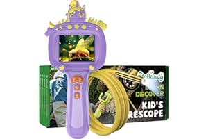 SteBeauty Kids Endoscope Camera with Light, Educational Science Toys Kit, Best Birthday Gifts for 4,5,6,7,8,9,10 Years old Boys & Girls, for Outdoor Camping Nature Exploration Activities (Purple)