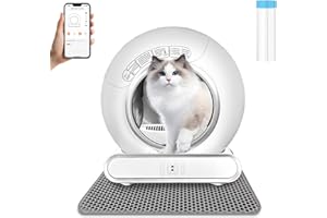 GESEILAY Lettiera Autopulente per Gatti Antiodore Lettiera Automatica con App Elettrica Sabbiera Gatto Autopulente per 1-8KG Gatti (T-4)