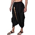 Rameshwaram Fabrics Men's Readymade Elastic Silk Dhoti, Comfortable Pre-Stitched Dhothi