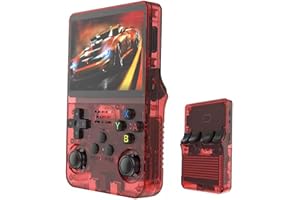 YXSPHM R36S Retro Handheld Video Game Console, 3.5Inch IPS Screen Video Player 64g TF Card 10,000+ Games Retro Handheld Game Console, With Open Source Linux System (Red)