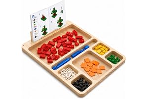 Building Baseplate Table Tray for , 7-fack byggbricka, förvaring av byggstenar, med bygginstruktionshållare, bärbar byggplattform för klämbyggstenar och gör-det-själv-projekt, med bärrem