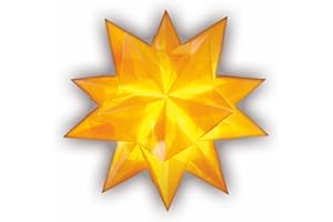 VON FOLIA, VERKAUF DURCH CRELEO Bascetta Stern Bastelset 15 x 15 cm 32 Blatt gelb Transparentpapier 115g/m²