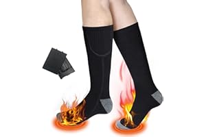 DSLIHA Calcetines de calefacción de batería para Hombres y Mujeres, Calcetines eléctricos, cálidos de Invierno, Gruesos, para Deportes al Aire Libre, Camping, Senderismo, Ciclismo, Patinaje y esquí