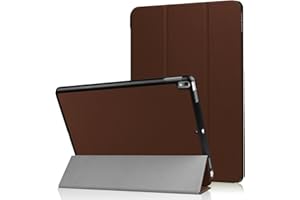 LOBWERK WiTa-Store Coque de Protection pour Apple iPad Pro 2017 10.5 "modèle A1701/A1709 Ultra Slim Cover Rigide réglable et Fonction Veille & + Stylet Marron
