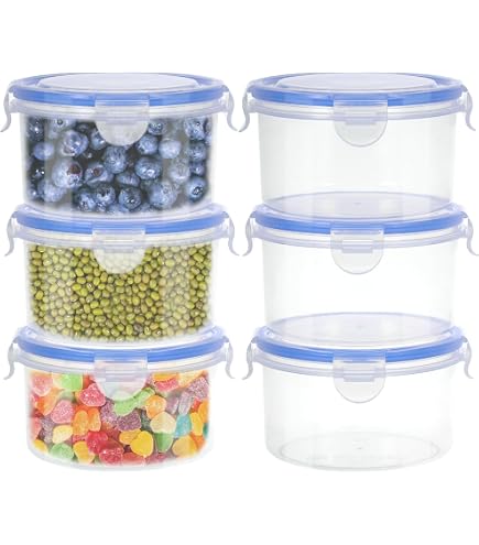 6 x 600ml Lock Lock Plastic Food Storage Container HPL933
