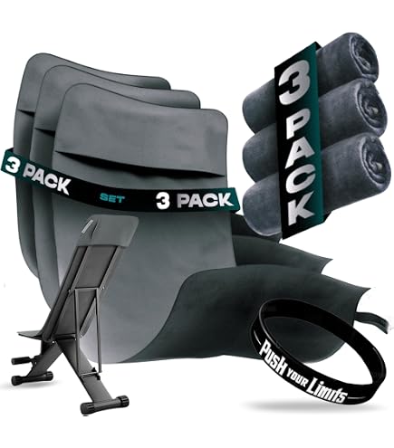 Serviette De Fitness Skilly 120x50cm - Coton Öko-Tex - Antidérapante - Pour Gym - Conçue En Allemagne