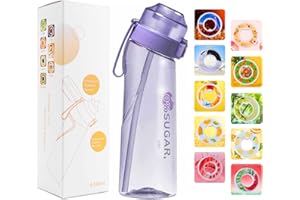 USPER 11PCS Air Borraccia Up con 10 cialde aromatiche, 650ml Air-up Borracce senza BPA, Airup Tritano Starter Up Set Adatto per sport e regali per studenti(1PC Borraccia+10 cialde aromatiche)