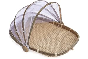 Katutude Cesto per tenda in bambù, per frutta, per alimenti, per pic-nic