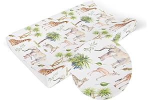 Mama Shack Anti-Roll Wedge Baby Nursery Changing Mat Wild Safari Print Design Raised Edge Baby Change