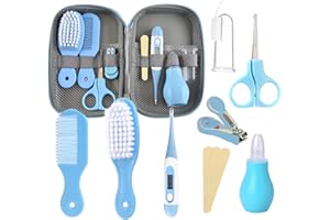 JasCherry Baby Grooming Kit Baby Health Nursery Care Items Essentials Supplies Set for Newborn, Infant, Toddler - Safety Hair Brush Comb Nail Clipper Trimmer for Girl Boys Keep Clean #3