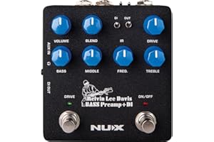 Nux NBP-5 MLD Bass Preamp, Bass-Vorverstärker (DI-Box mit IR-Cabinet-Simulation, IR-Speakersimulation, Aux-Input, XLR-DI-Ausgang, 8 IR presets, USB Audiostreaming inkl. Re-Amping), Schwarz