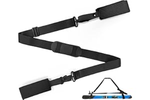 xiaoxiaozhijia Esquí Correa Ajustable, Correa de Esquí y Portabastones Correa Transporte Esquí Soporte Esquís para Adultos Adolescentes Esquí