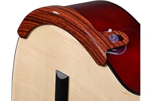 Alba Guitar Beads Reposabrazos para guitarra clásica, acústica, flamenca, color marrón claro, no adhesivo