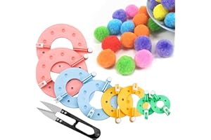 ZALEONLINE 9 PCS Pom Pom Makers Set 4 Size of Fluff Ball Weaver for DIY Needle Crafts, Decoration, Charms, Gifts Kids and Adult - 1.3/2/2.8/3.5 inches