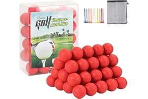Dondeen 50 Stück Golf-Übungsbälle aus Schaumstoff – Realistisches Gefühl Golfbälle Trainingsbälle mit Golftraining Hilfsmittel für Kinder Erwachsene und Anfänger
