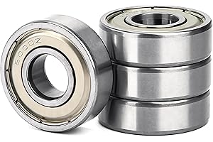 JESUSTREE 4 Pièces 6000ZZ Roulements à Billes 10x26x8mm Gorge Profonde Roulement à Bille en Acier Carbone, 6000Z Scellés Bearing, Convient pour Planches à roulettes, Trottinettes, Patins