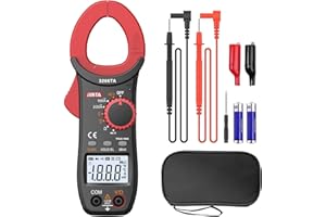 BINTA Digital Clamp Meter, 2000 Counts Multimeter with NCV Amp Auto-ranging Handheld Voltage Tester Tools Ohm Volt Measures AC Current AC/DC Voltage,Temperature Capacitance Resistance Diodes