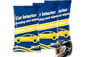 COLDCHILL Auto-Innenraum Reinigungstücher, Armaturenbrett-Pflegetücher, 60 Stück