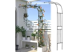 LIYI929GP Medio ArcoDe Rosa, Enrejado De Jardín Metal ArcoPara Enredaderas Semiarco, ArcoDe Jardín Resistente ArcoDe Boda Soporte De Enrejado para Plantas Trepadoras, Varilla De Tornillo