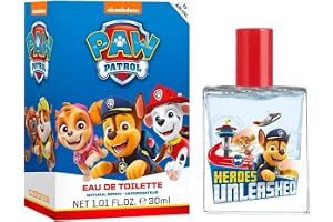 Paw Patrol parfym för barn: Eau de Toilette i en vacker glasflaska med Chase motiv, gåva till pojkar (30 ml)