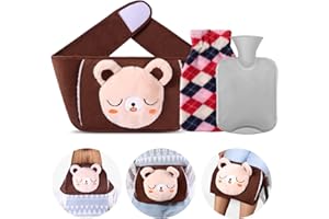 WARMTUYO Wärmflasche mit Bezug, 123cm Verlängerte Tragbarer Wärmflaschengürtel, Ultra Bequeme Weiche Wärmeflasche, Wärmbeutel für Hals, Füße, Hände, Schulter, Rücken, Beine Schmerzlinderung