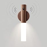 LED motion sensor light, wooden wall lamp, battery ladder, USB rechargeable, vintage interior wall lamp, detector, cable
