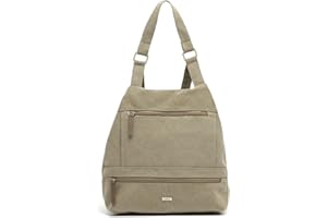 MISAKO Mili Sac à dos antivol en tissu - Sac à dos antivol pour femme - Petit sac à dos décontracté et spacieux Mili Vert 29 X 33 X 13 cm