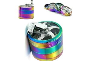 DEALBOX 40MM Rainbow Mill Handle Grinders Portable ZINC Alloy Metal Spice Crusher Grinder