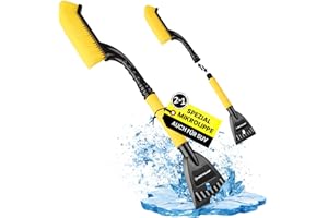 ‎DUNLOP DUNLOP Eiskratzer Auto mit Besen Blitzschnell Eis und Schnee mit 105 mm breiter Spezial Mikrolippe schonend entfernen Teleskop Car Scheibenkratzer