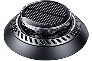 Ceeniu Profumatore Auto F21, Nuovo Modello 2023, Deodorante Solare Rotante, Design UFO in Lega di Alluminio, Silenzioso, Fragranza Fai-da-te, Accessorio Premium, 2 Oli Essenziali Inclusi