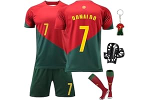 Pardofelis Fußball Trikot für Kinder, Trikot Nr. 7 Fußballtrikots Fussball T-Shirt Shorts Socken und Schienbeinschoner Set, Outdoor Football Jersey für Junge Anzug