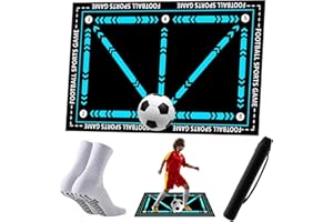 BOLOSHINE Alfombra Entrenamiento Futbol, 90 * 60cm Alfombrilla de Entrenamiento de Fútbol, Antideslizante Silenciosa, Mejorar el Manejo del Balón y el Regate, para Aficionados al Fútbol y Juniors