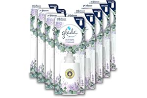 Glade Sense & Spray Air Freshener Refill, Motion Activated Automatic Room Spray and Odour Eliminator for Home, Eucalyptus and Lavender, 8 Refills (8 x 18ml)