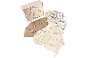 Ulanik Set di legno scatola dei ricordi d'infanzia, carte per memoria — 7 pz