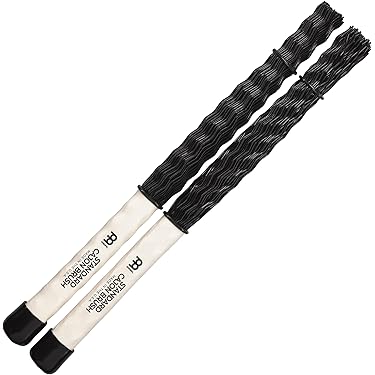 Spazzole Per Batteria Jazz - 1 Paio Di Spazzole Retrattili Per Drum Stick Con Manico In Gomma - Foto 2