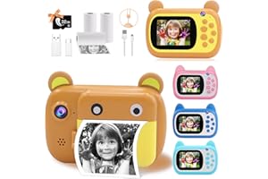 TOYOGO Appareil photo instantané pour enfants, écran LCD de 6,1 cm, appareil photo numérique pour enfants avec zoom 6x, double objectif 24 M pixels et enregistreur vidéo 1080p, cadeau pour garçons et