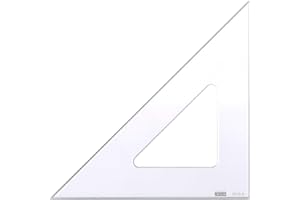 MINERVA Equerre 45° Bord Antitache 25cm Transparent