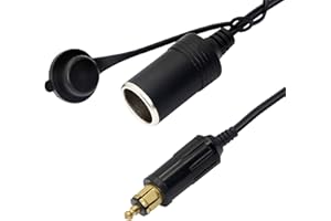 CERRXIAN DIN Hella Powerlet Spina per accendisigari 18AWG Presa Adattatore per accendisigari Maschio Europeo Spina DIN （30 cm）