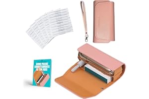 UPSHELL - Custodia Compatibile con IQOS 3 DUO e 2.4, in Eco Pelle Rosa e Completa con 10 Bastoncini per Pulizia Holder e Ebook, Astuccio Sigaretta Elettronica con Organizer per Accessori